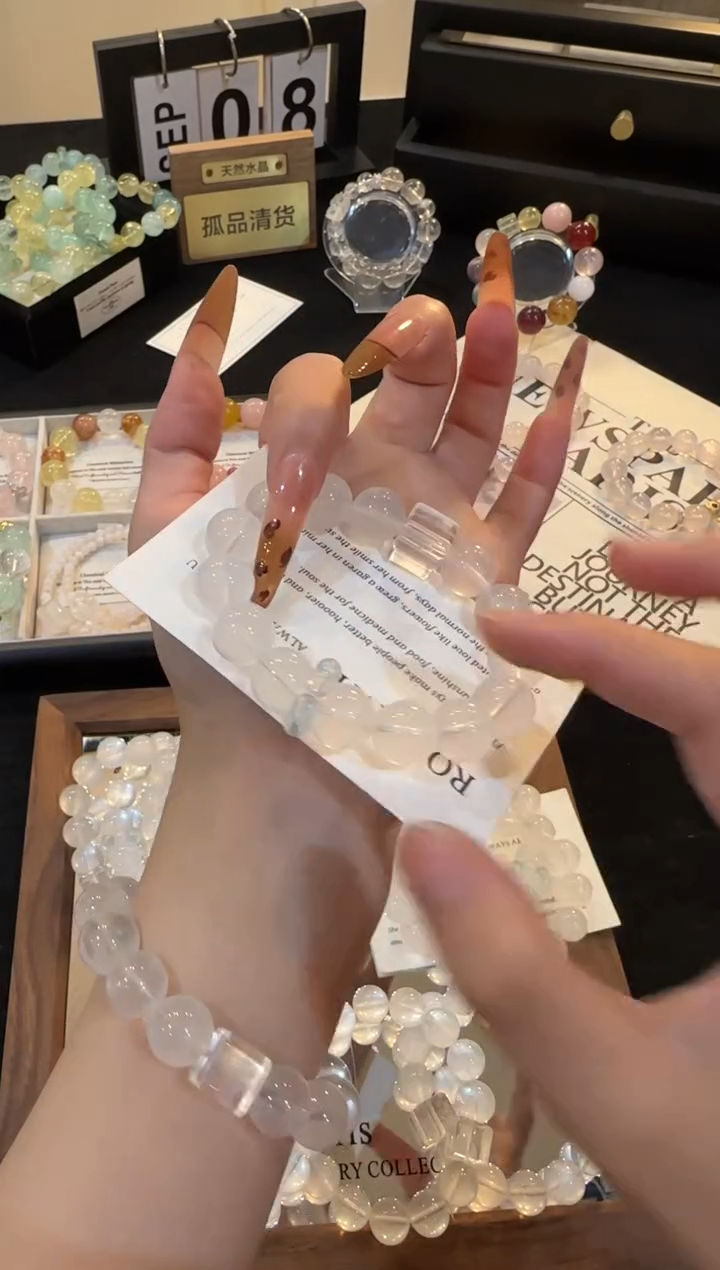 未镶嵌手链水晶奶白晶x3314