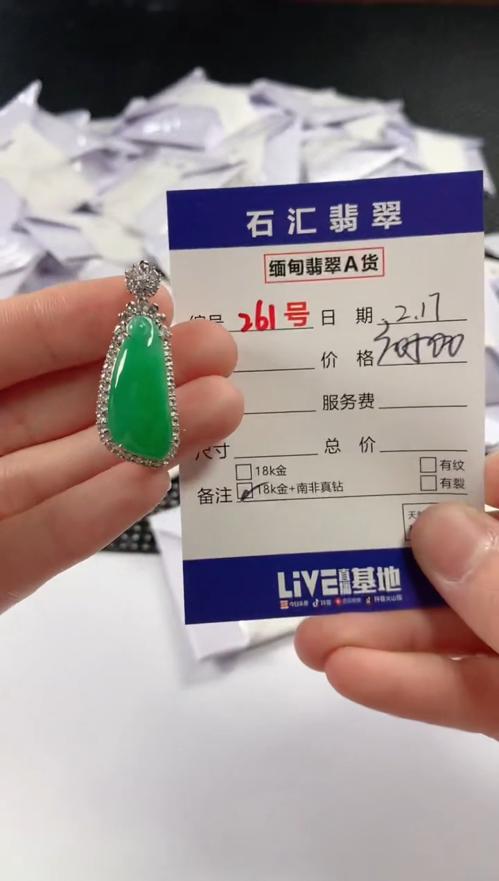 【闪购商品】翡翠颈饰18K金镶嵌11111111