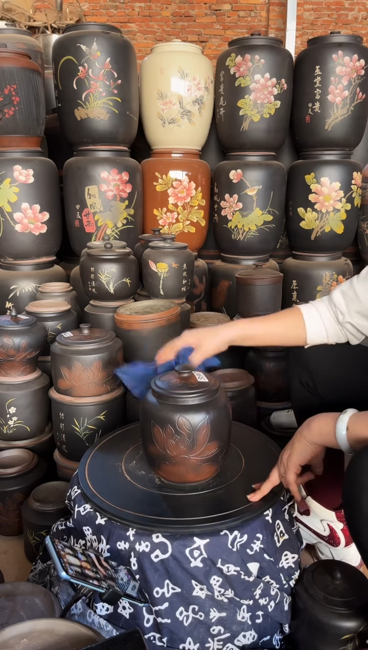 【闪购商品】壶瑕疵茶叶罐冬瓜荷花  307