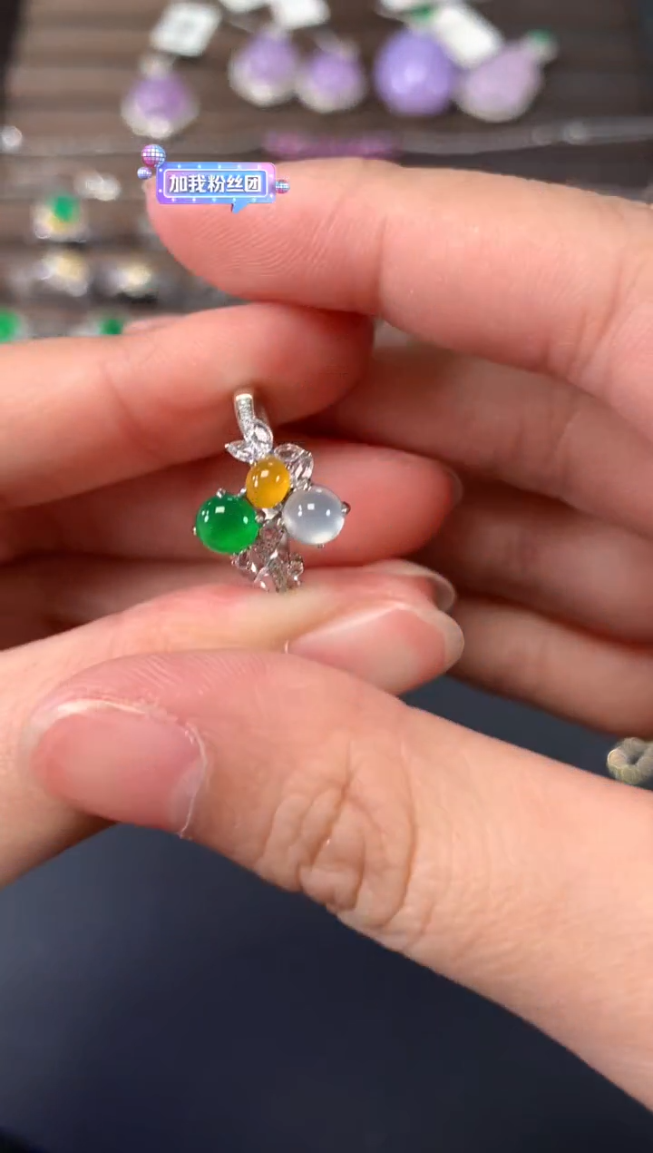 【闪购商品】翡翠戒指18K金镶嵌A676|4980