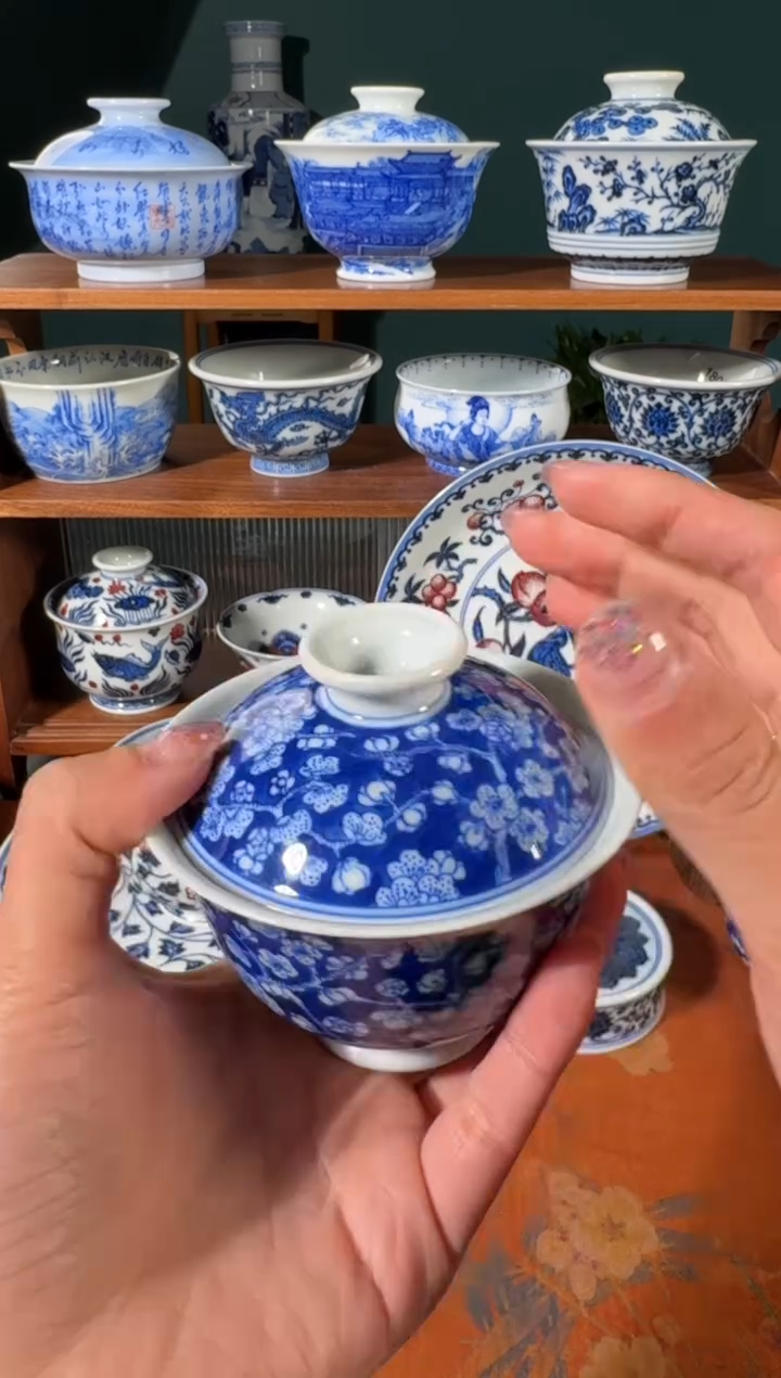 【闪购商品】杯刘建锋窑冰梅盖碗