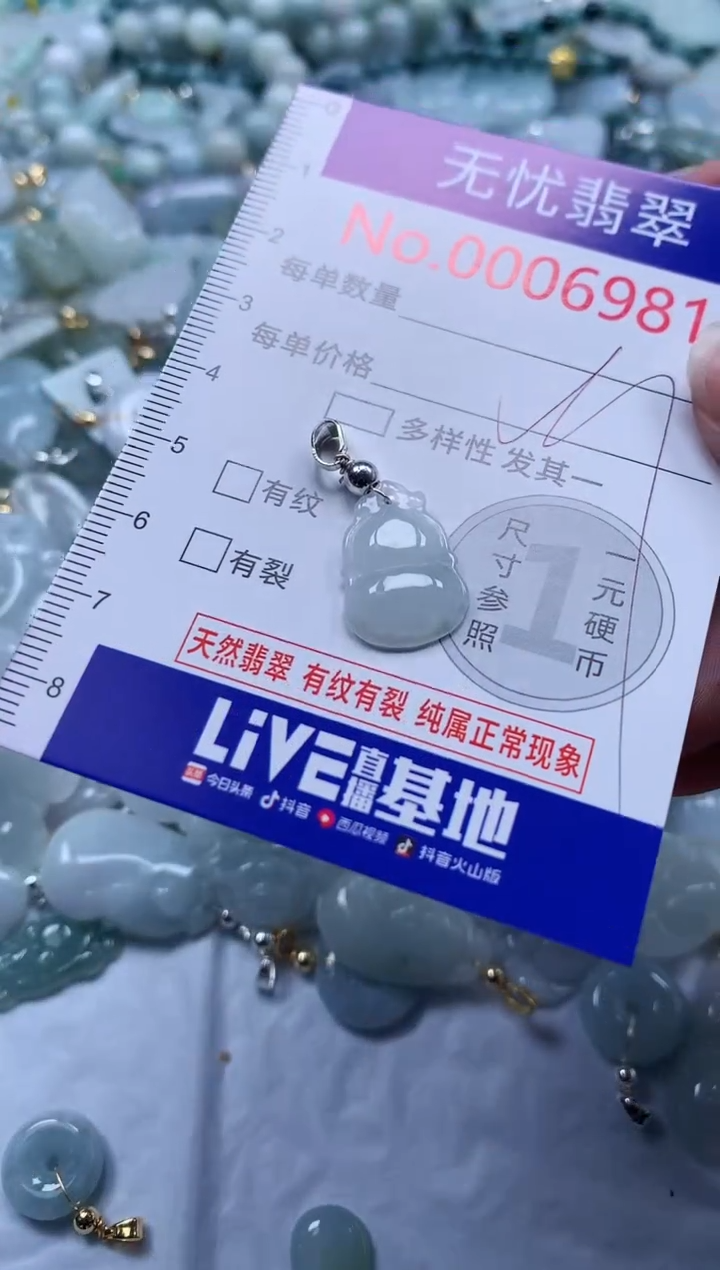 翡翠未镶嵌吊坠(不含链)6981