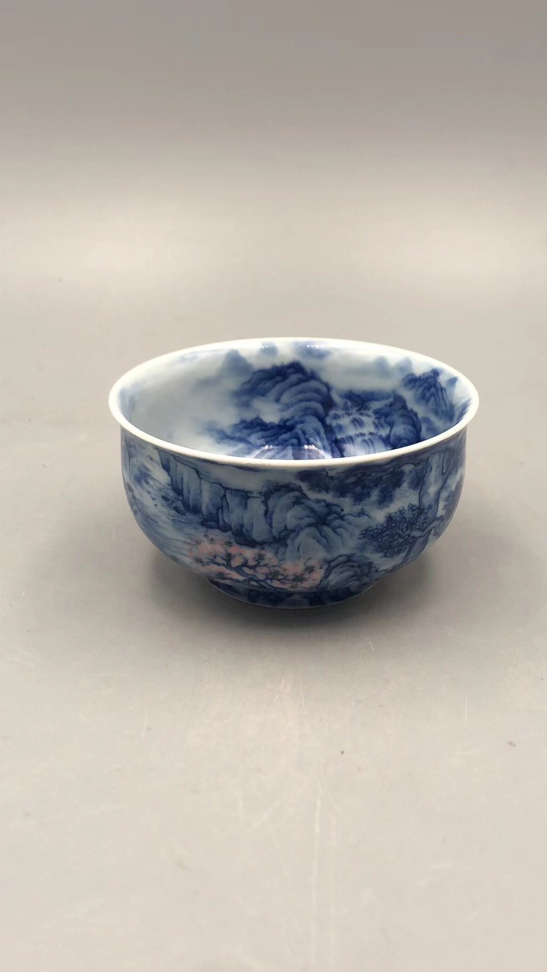 【文凤窑】桃花渔隐图炉式杯