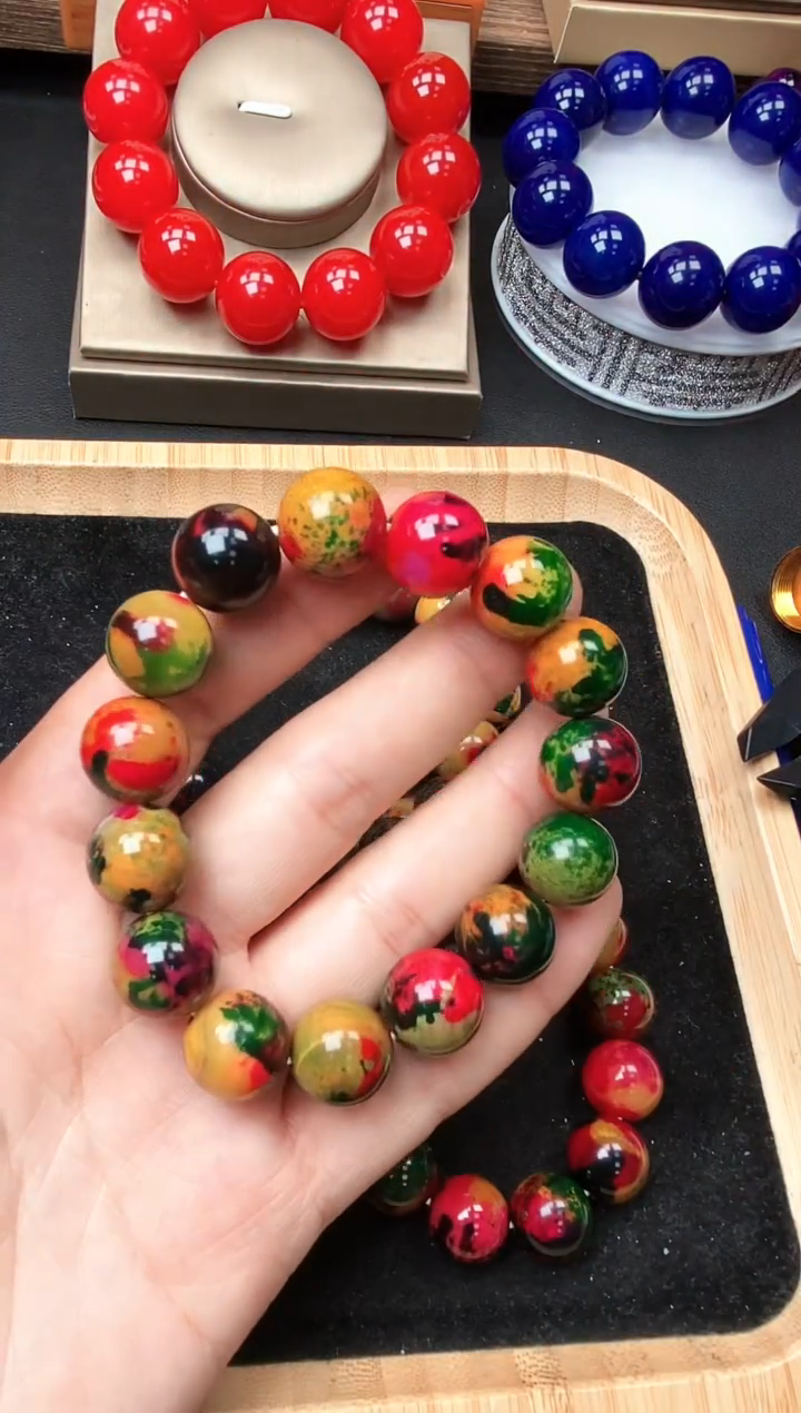 【闪购商品】玛瑙/玉髓手串未镶嵌甘纹草药王石卡14