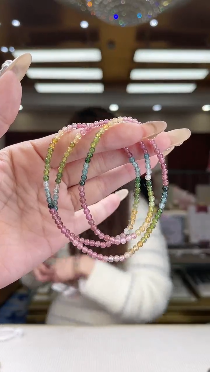 【闪购商品】碧玺/未镶嵌3mm+碧玺多圈多样性发货18