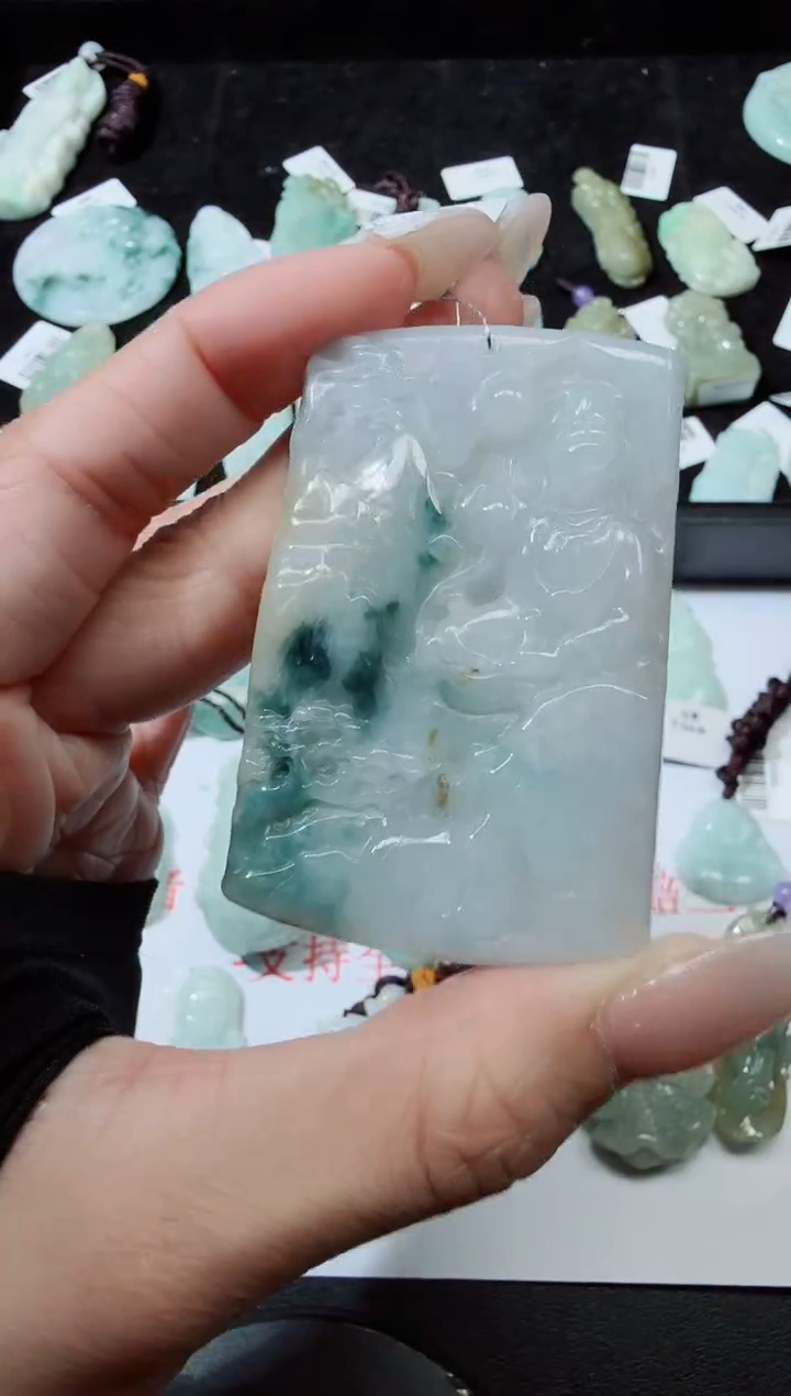 翡翠未镶嵌吊坠(不含链)观音-156