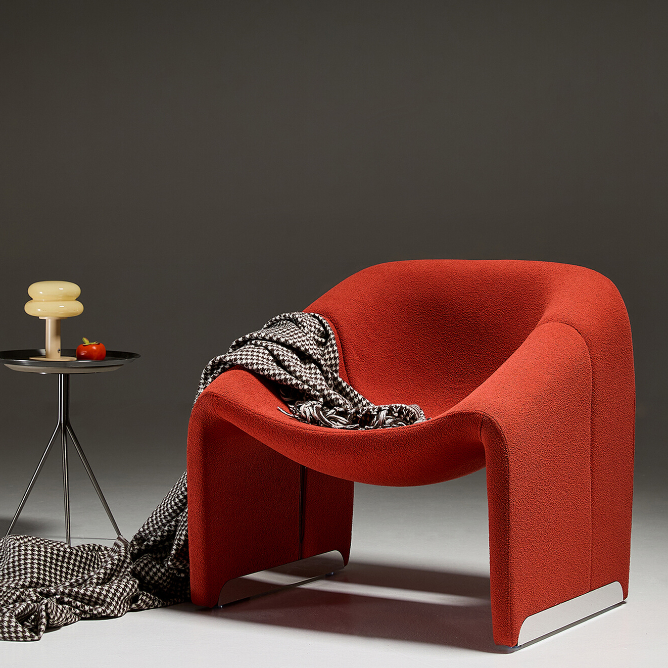 Groovy微笑椅单人休闲沙发椅小户型客厅绿色设计师极简单人沙发椅