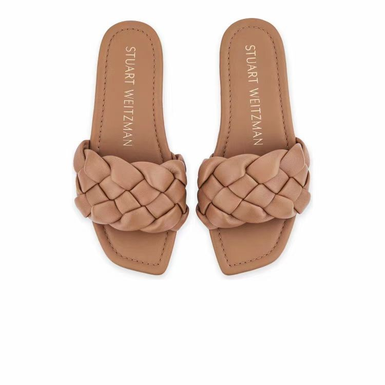 【济南贵和】BRAIDA FLAT SLIDE纳帕皮凉鞋