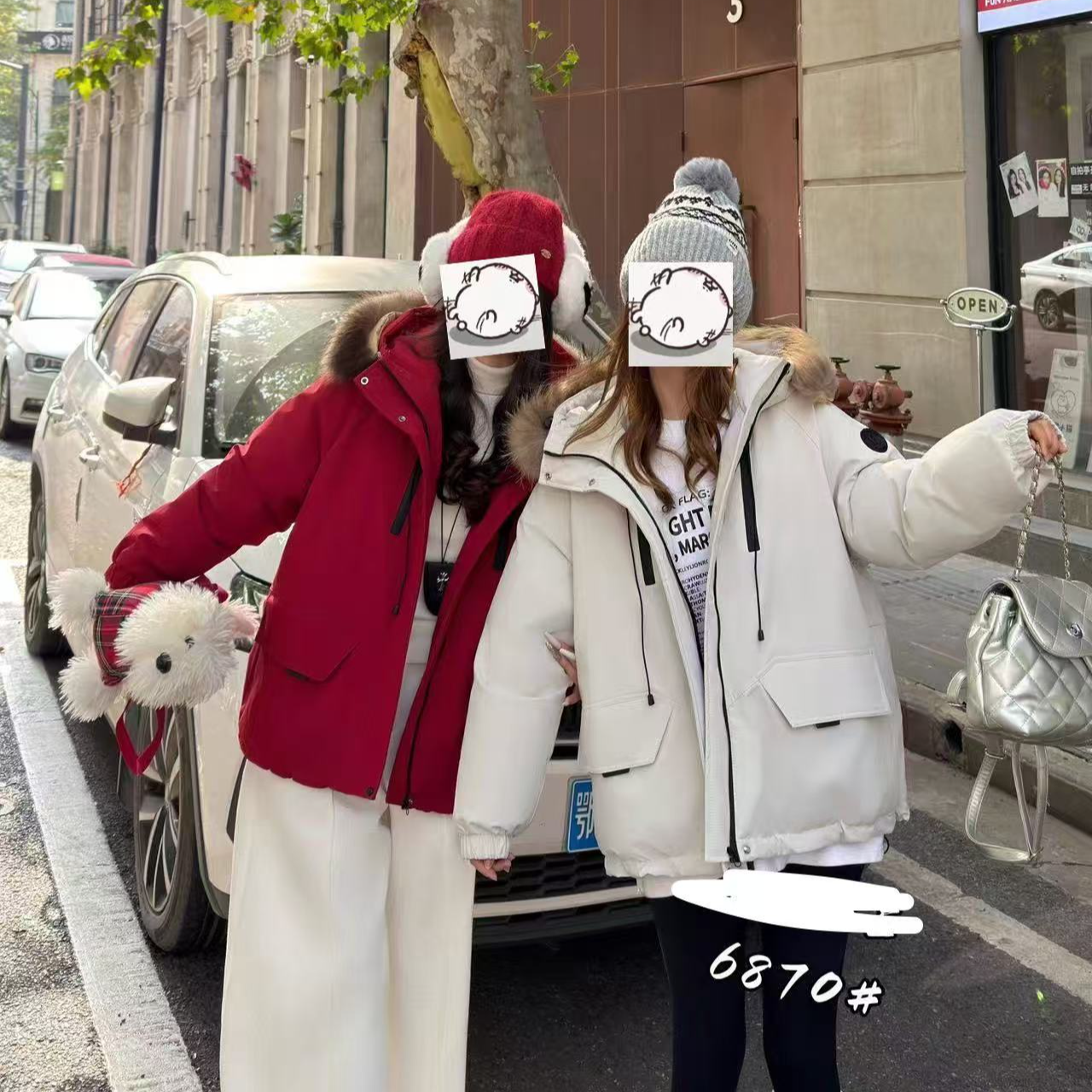 6870连帽毛外套芥黄