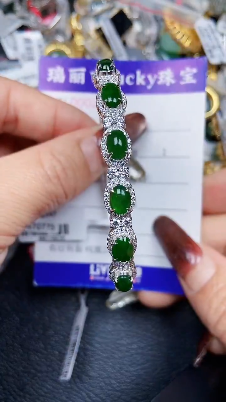 颈饰银S925镶嵌翡翠2031