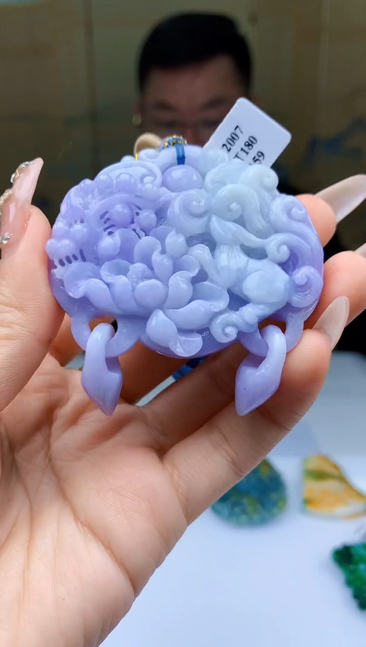【闪购商品】定制翡翠未镶嵌5152ty-毛货挂件