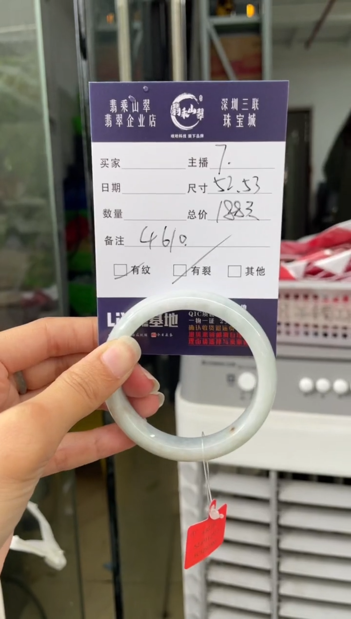 未镶嵌手镯翡翠Q 52正圈 4610