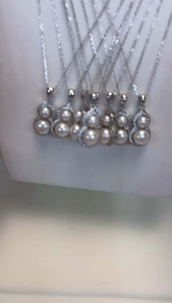 项链银S925镶嵌淡水珍珠多样性发货只发一个