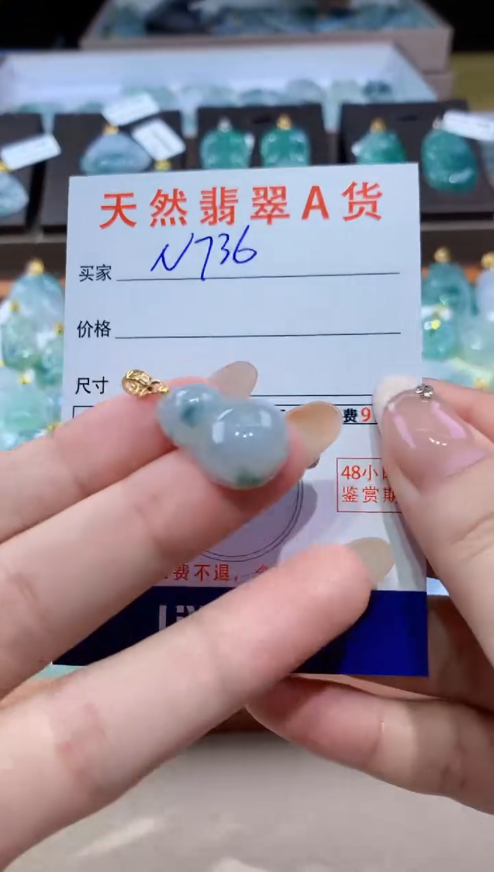 颈饰未镶嵌翡翠天然缅甸翡翠A货挂件 