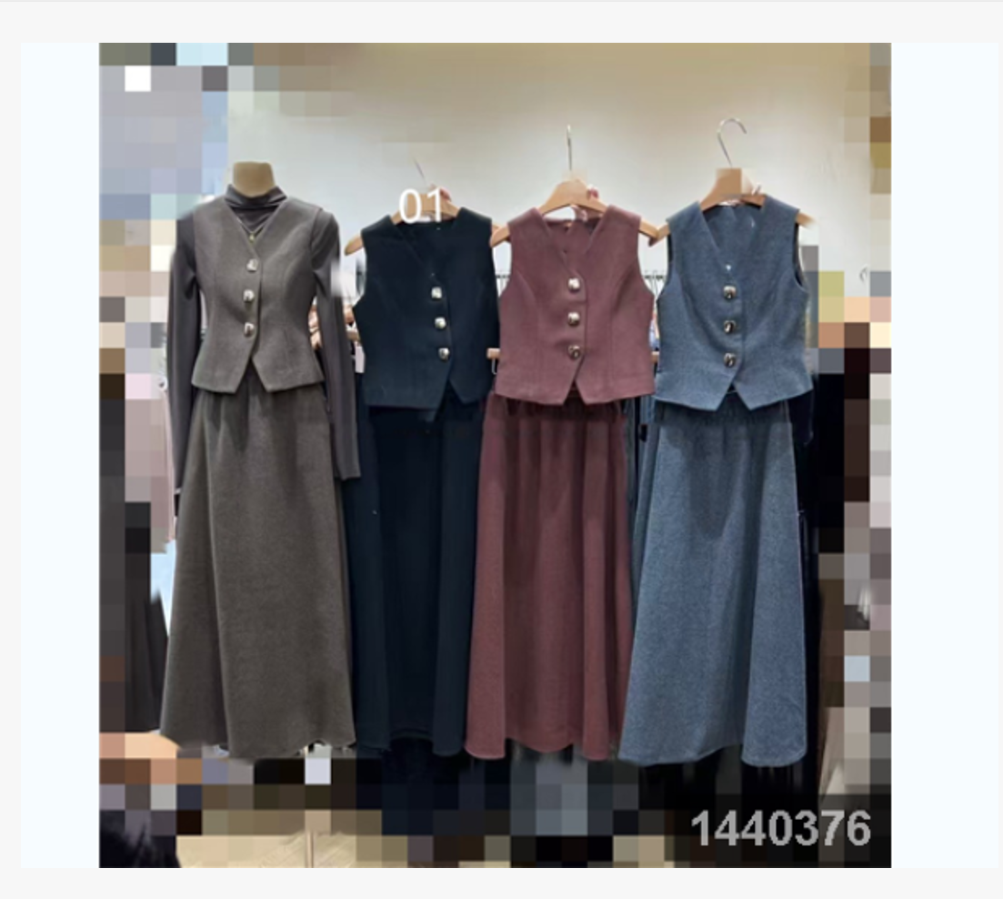 小妳XiaoNi———（冬款气质马甲套装裙1440376）