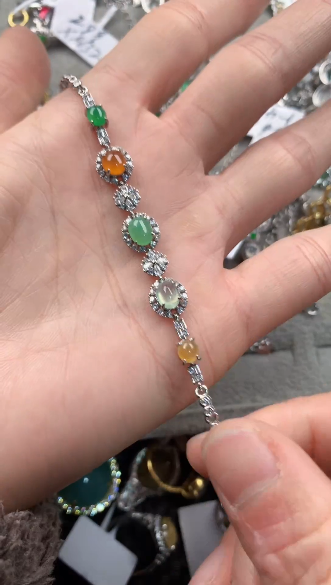 银S925镶嵌戒指翡翠333   3