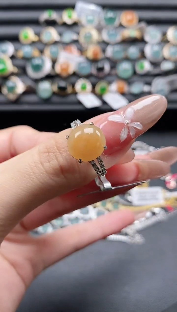 【闪购商品】翡翠戒指银S925镶嵌11111