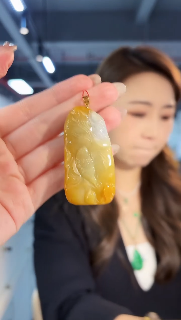 【闪购商品】翡翠颈饰18K金镶嵌缅料A货/支持复检/一件