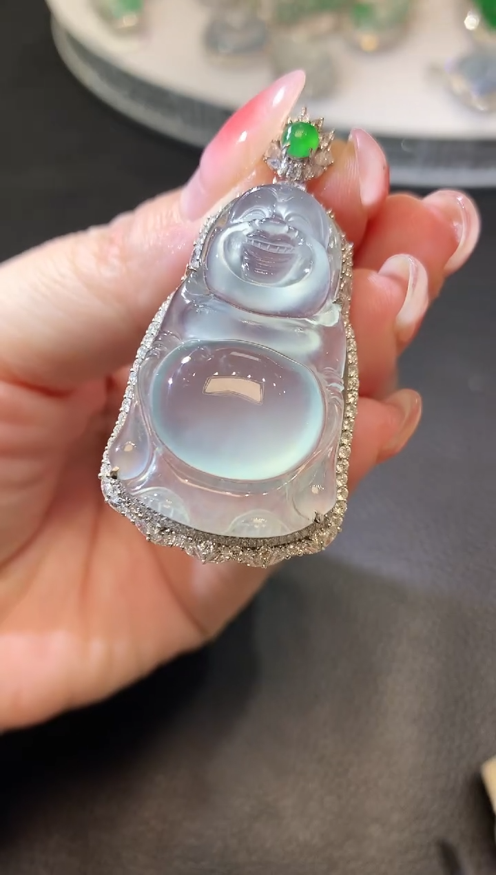 【闪购商品】翡翠吊坠(不含链)18K金镶嵌C99 