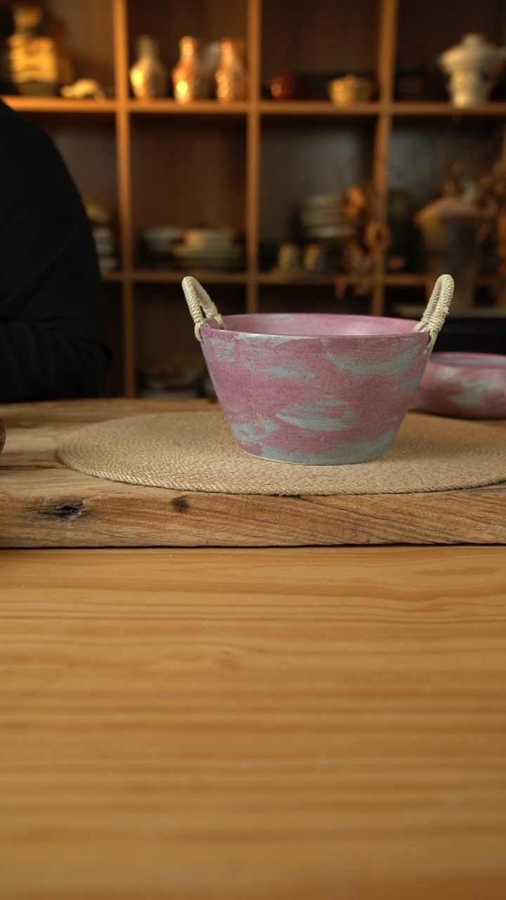 紫色系列的8英寸麻绳桶1个