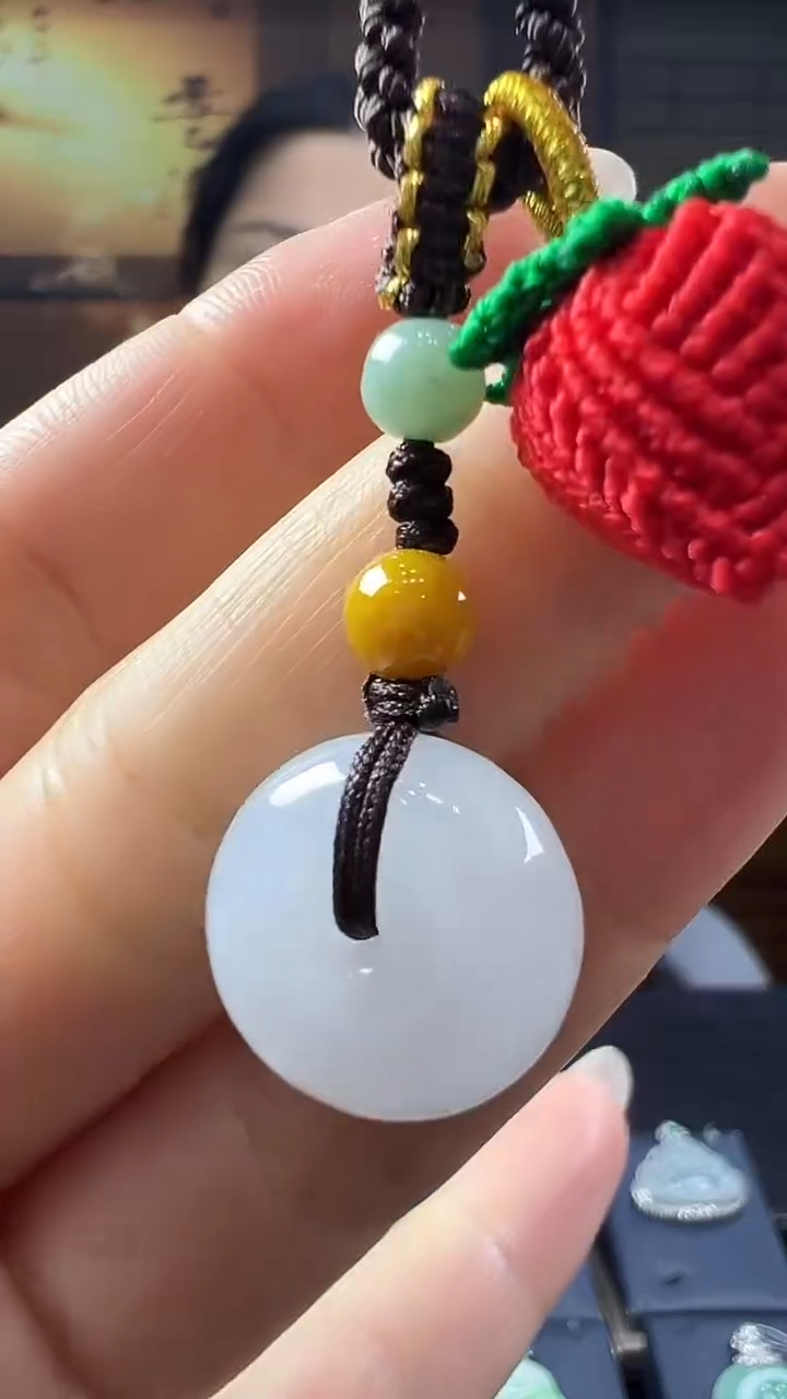 未镶嵌挂件翡翠草莓手机挂