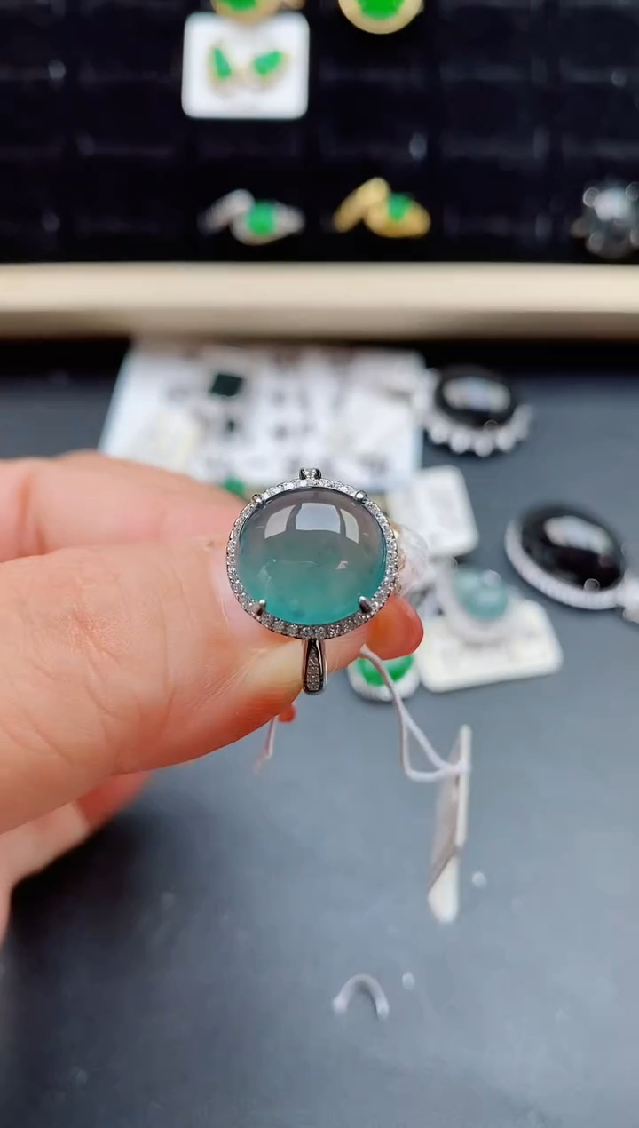 【闪购商品】翡翠戒指银S925镶嵌2121212