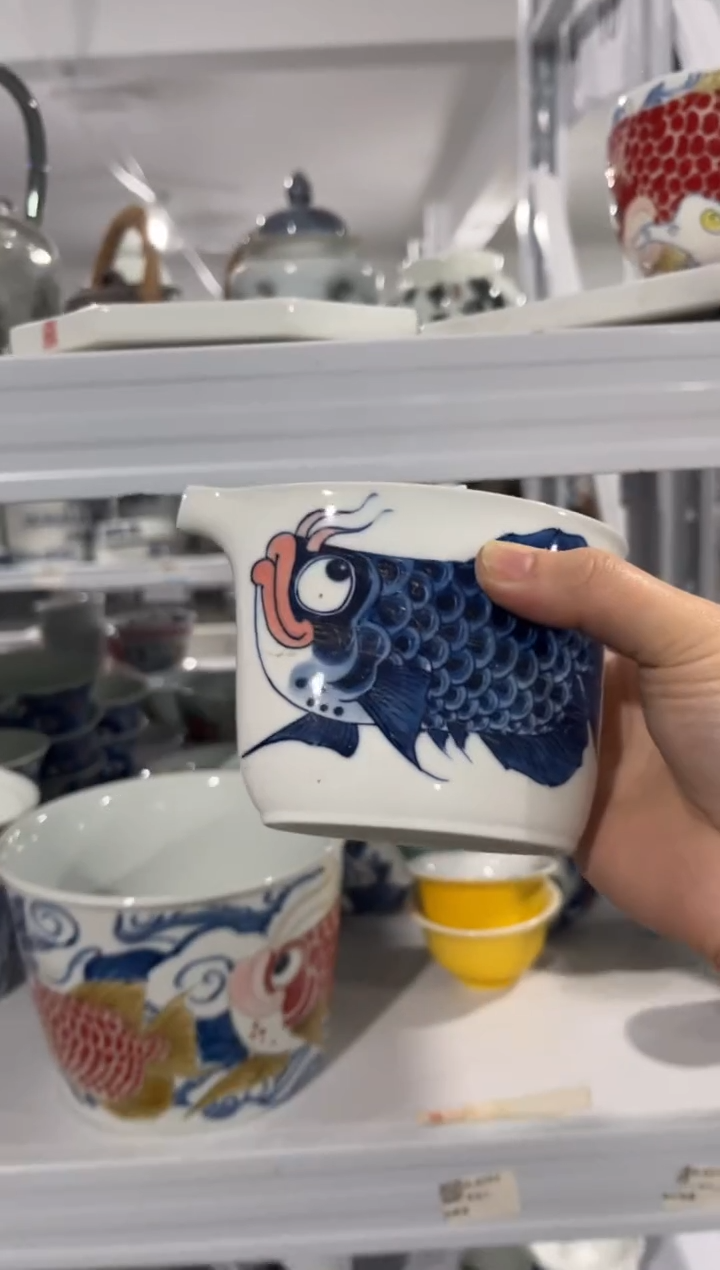 昨明手绘扁壶（微瑕价格）