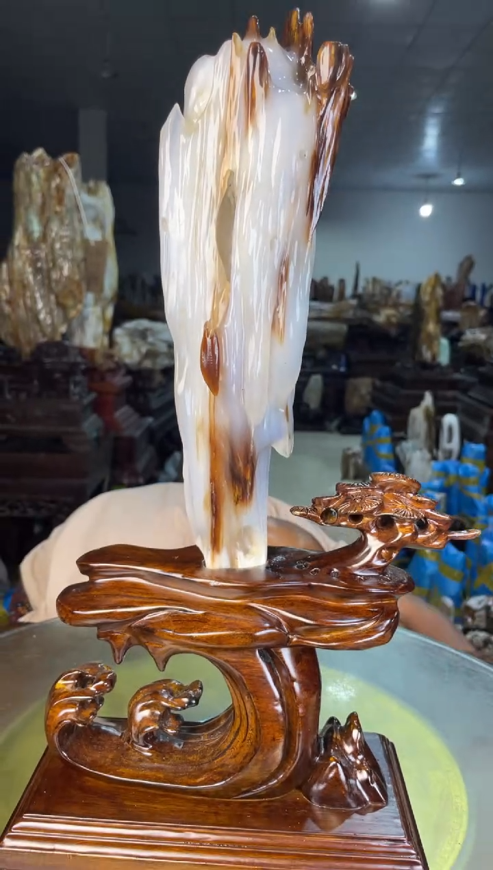 未镶嵌摆件硅化玉36