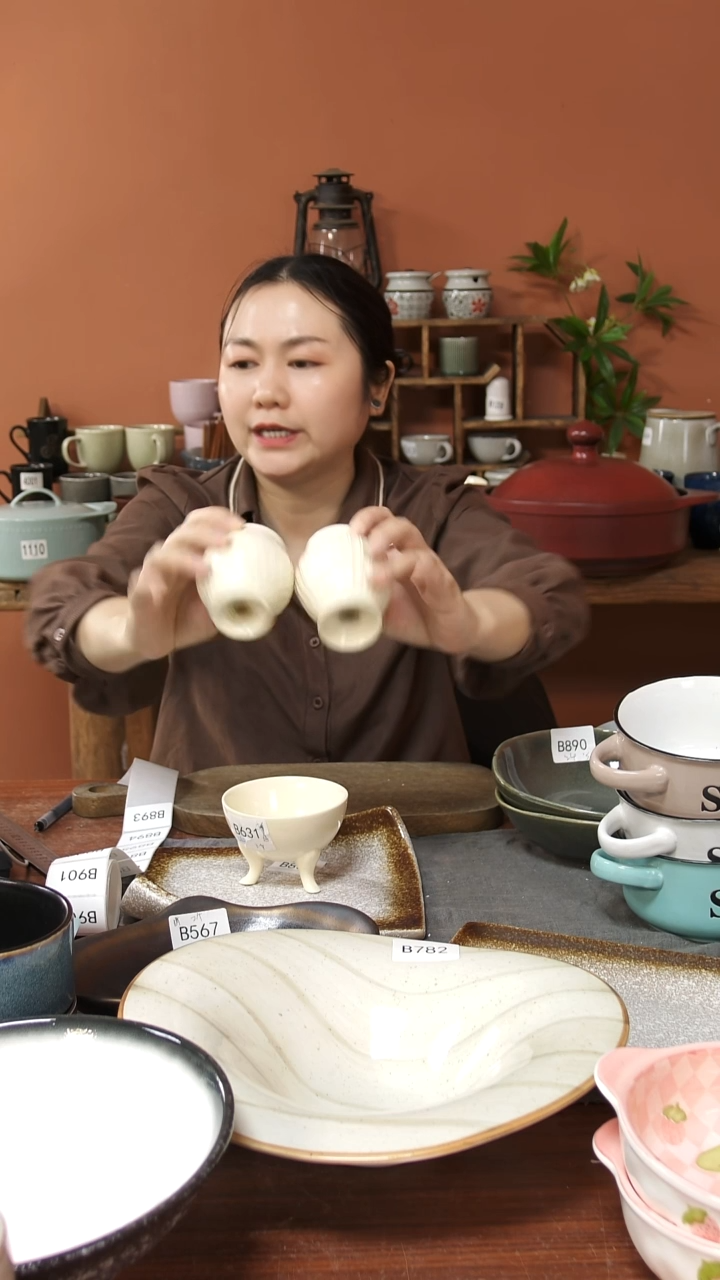 陶瓷B893 陶瓷牙签盒2件套微瑕