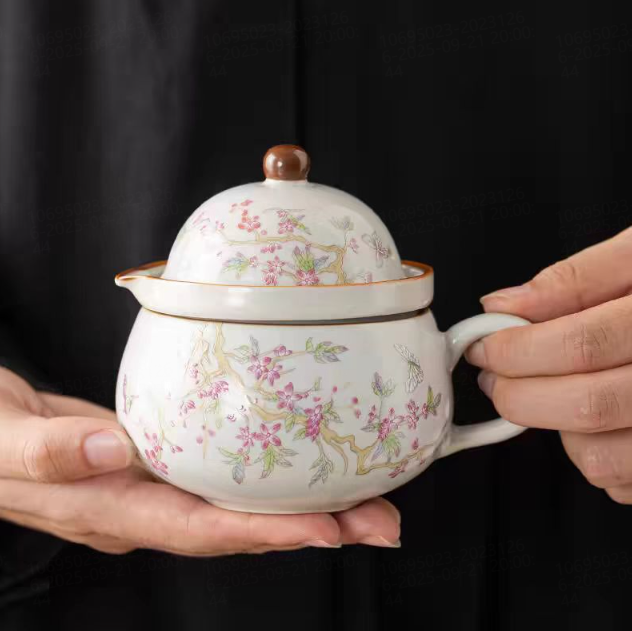 【闪购商品】桃枝花旅行茶具快客杯