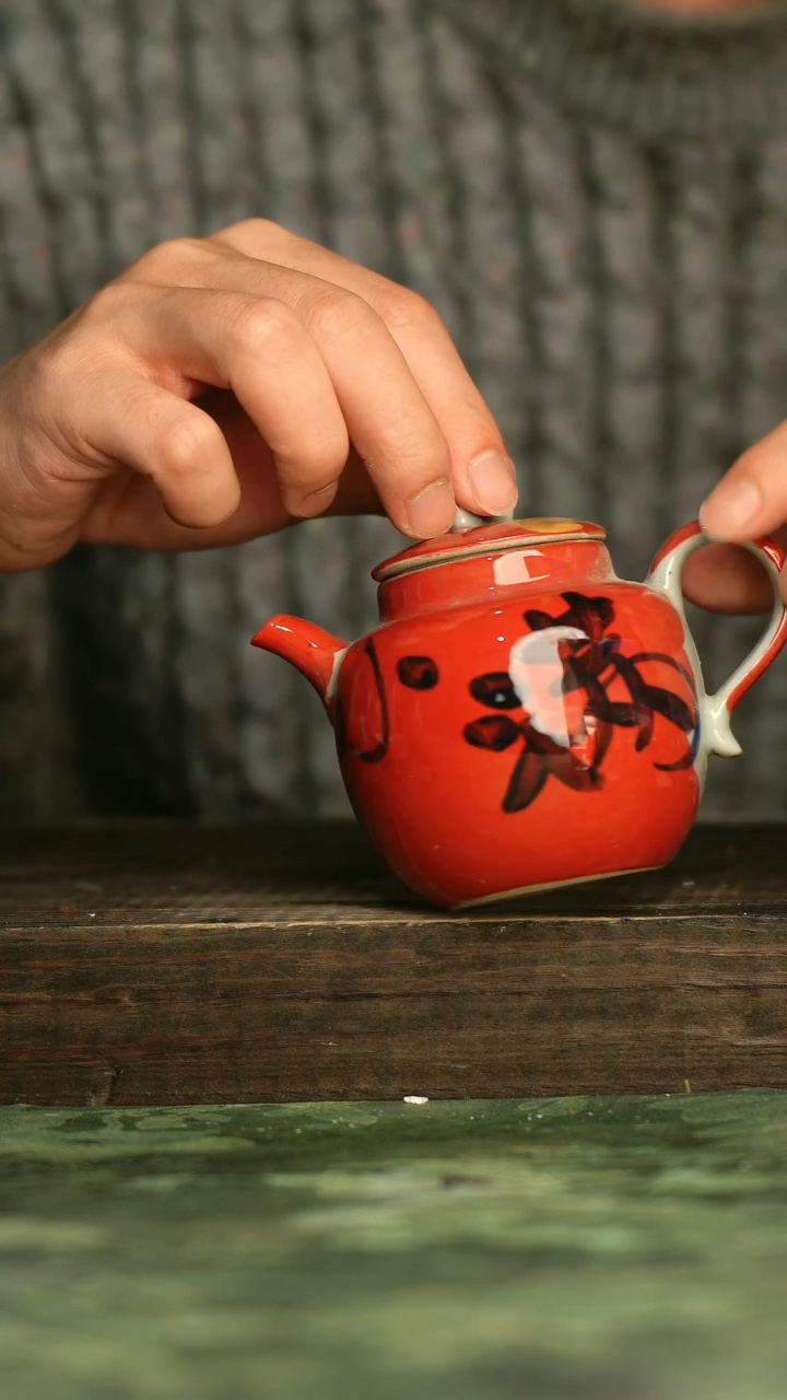 陶瓷青诗集手工手绘瓷器