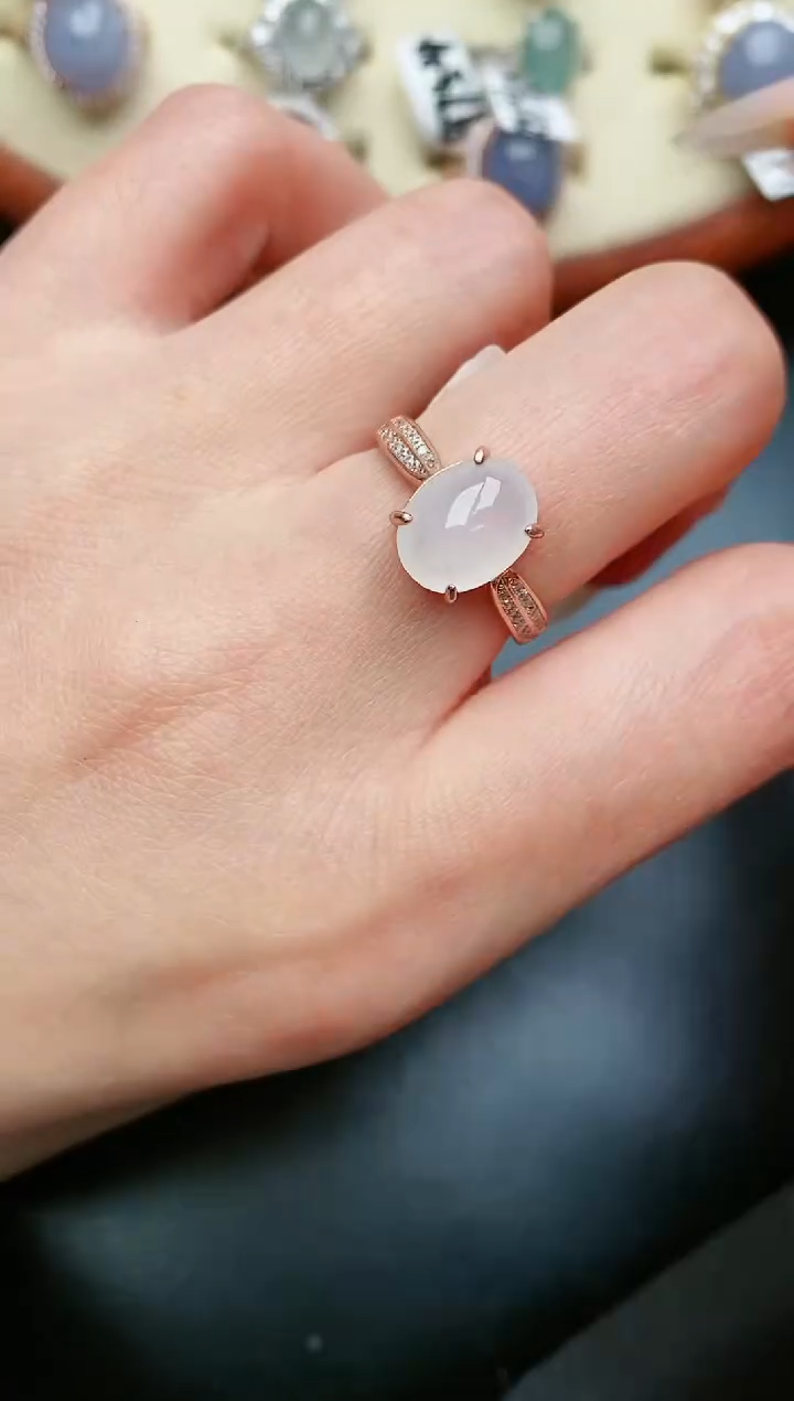 翡翠戒指银S925镶嵌.....