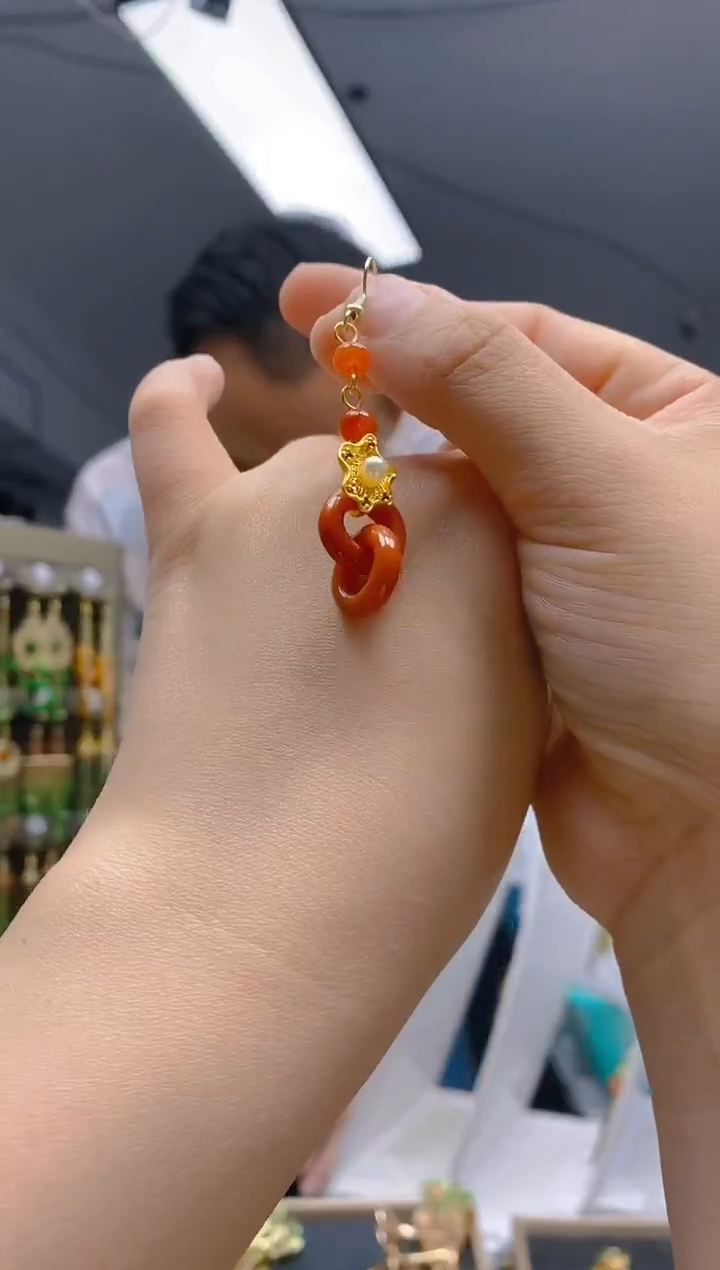 【闪购商品】翡翠耳饰合金426翡翠耳钩一个