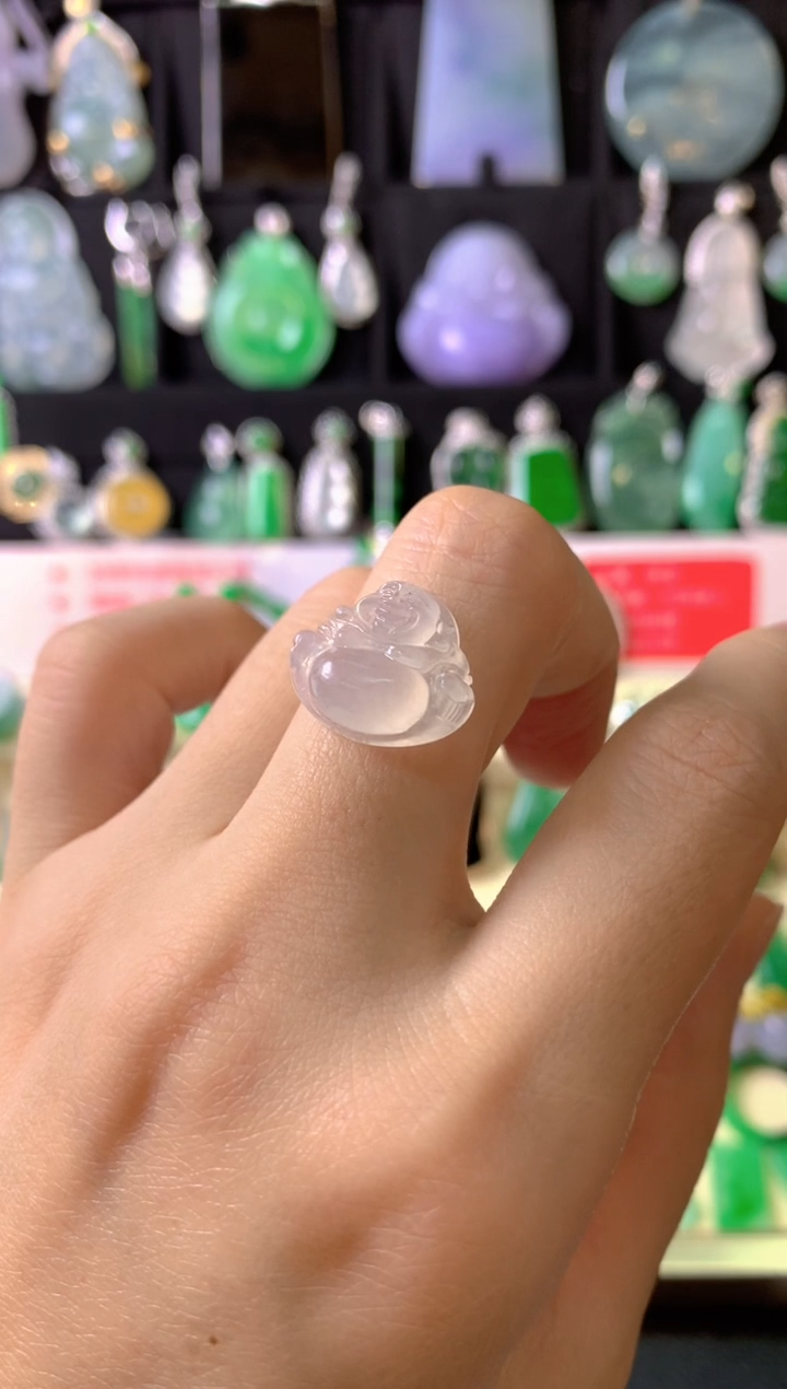 定制翡翠未镶嵌毛货抛光