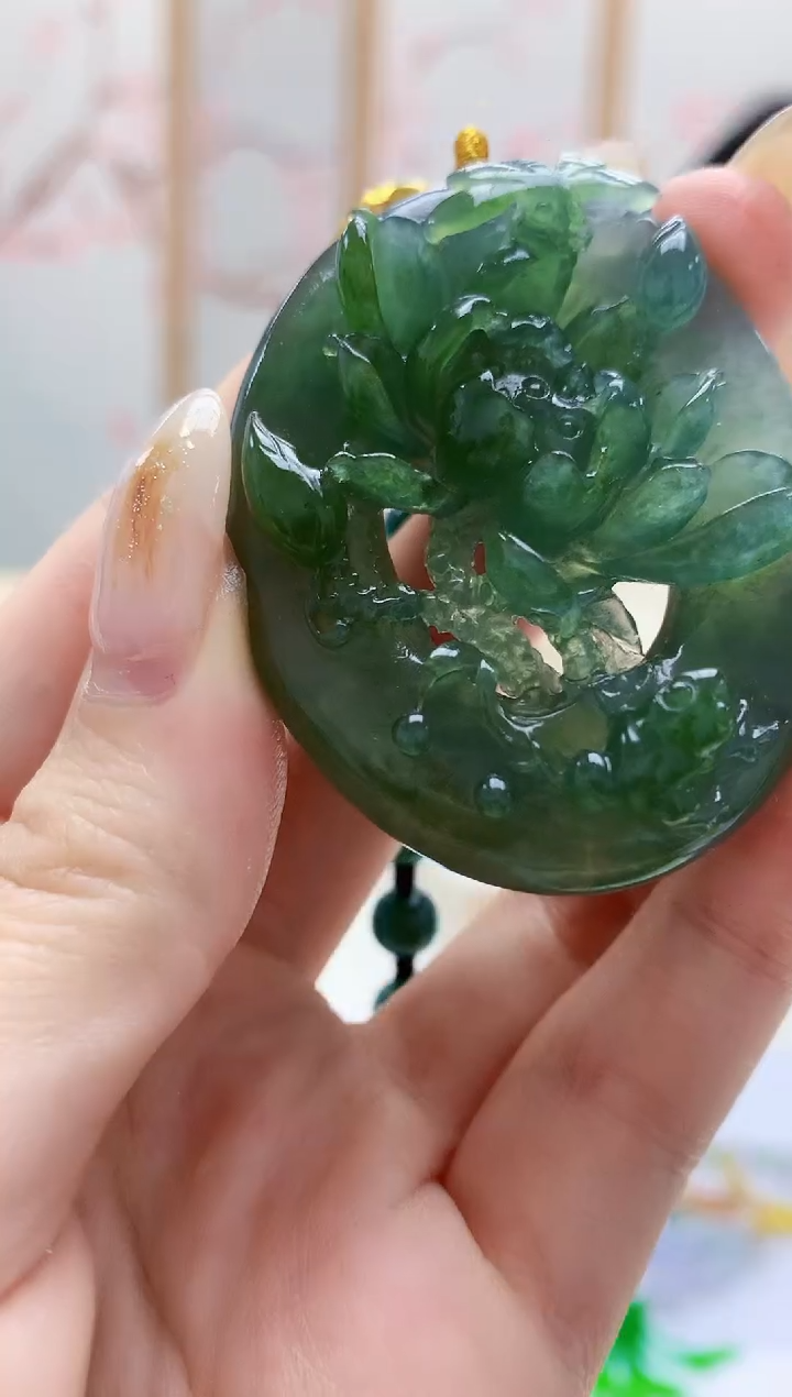 未镶嵌定制翡翠3495jw-毛货挂件26