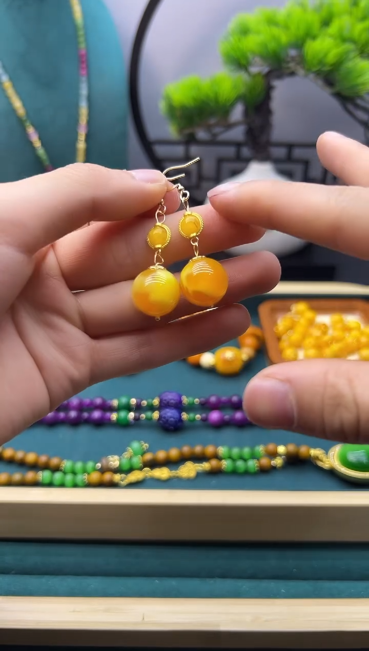 【闪购商品】蜜蜡手链14K金镶嵌EEEEEEEEE