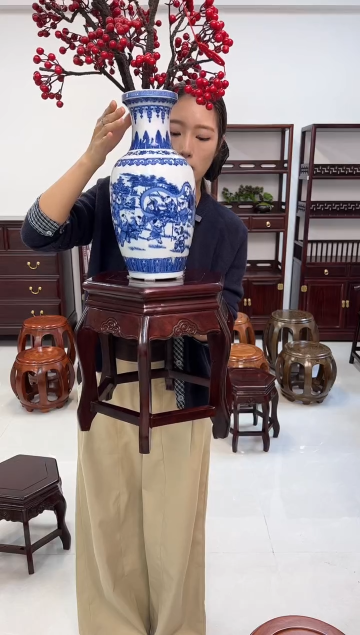 花梨木类家具微瑕非洲花梨31高小号六角凳