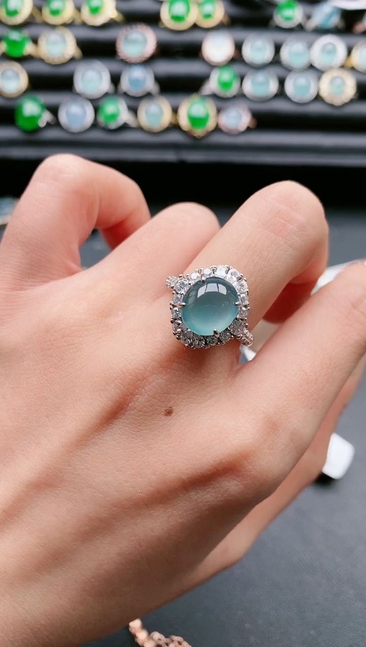 【闪购商品】翡翠戒指银S925镶嵌1111