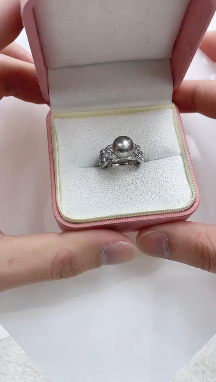 【闪购商品】海水珍珠戒指银S925镶嵌海水珍珠戒指