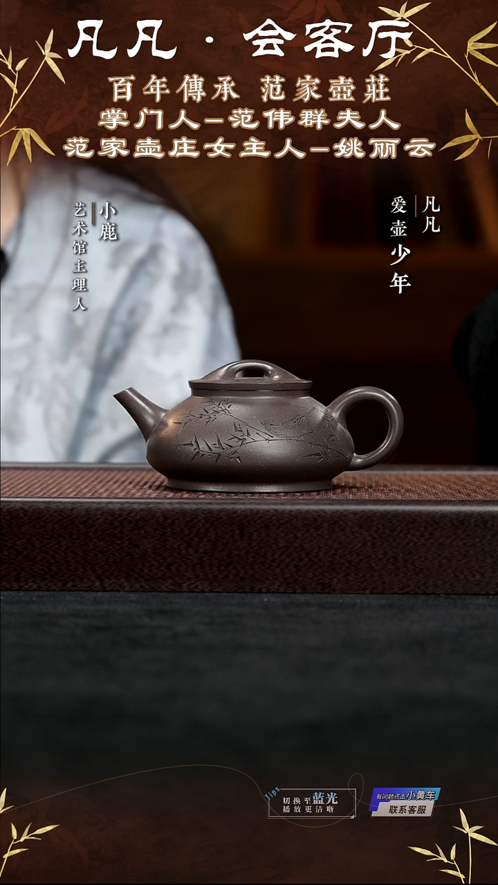 茶壶紫砂姚丽云紫砂壶118 &凡凡会客厅 乐瓢古天青260cc
