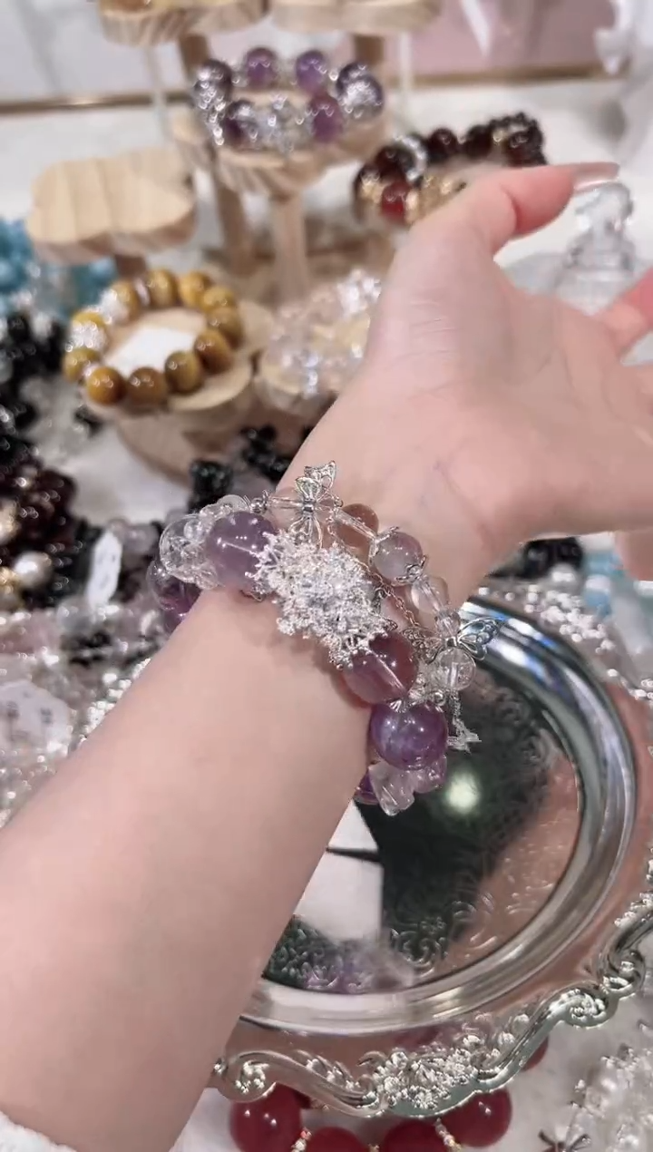 【闪购商品】水晶手链未镶嵌天然水晶默认微瑕 多样性发货发其一