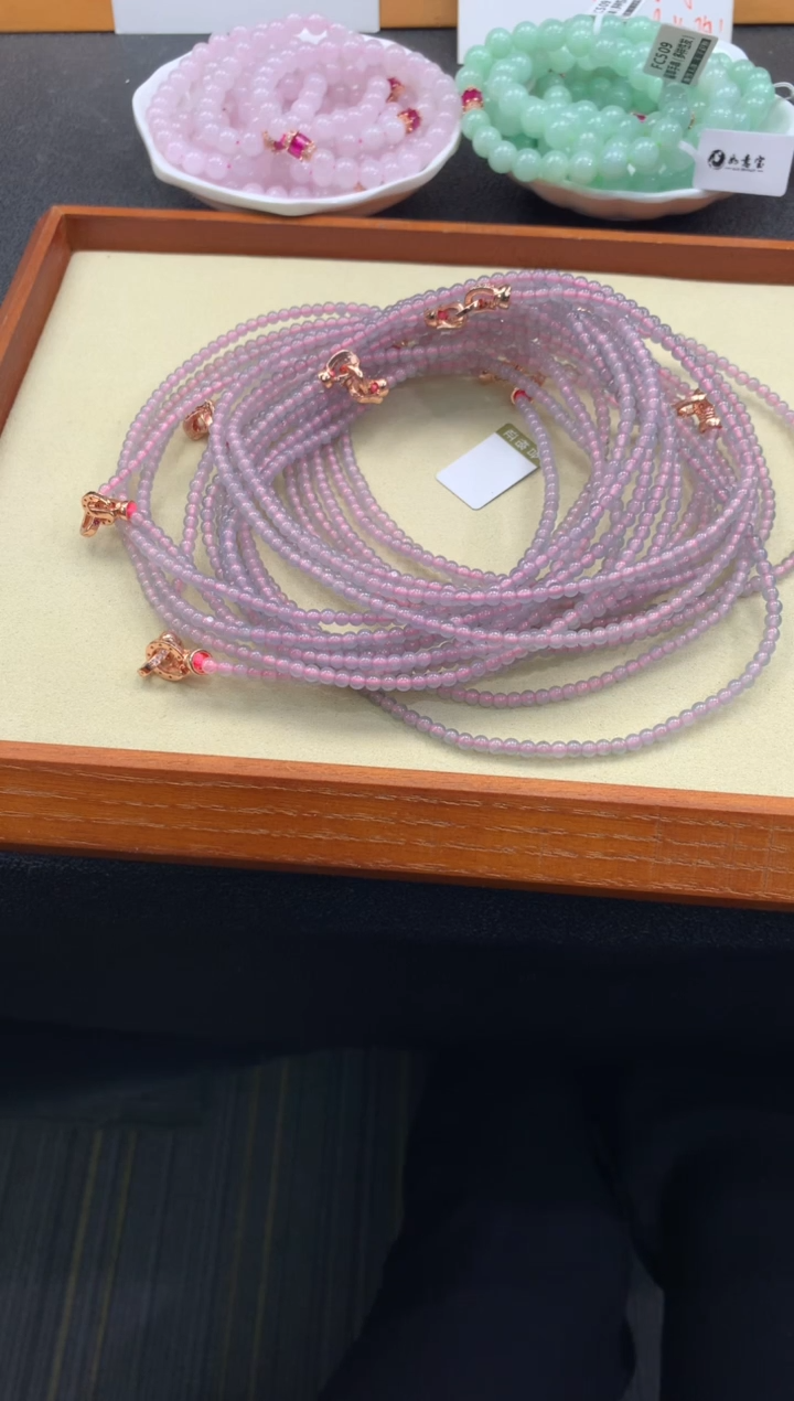 颈饰未镶嵌翡翠FC515 翡翠小米珠项链 多样性发其一