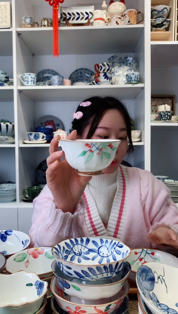 【闪购商品】钛合金日本进口红色小果米饭碗