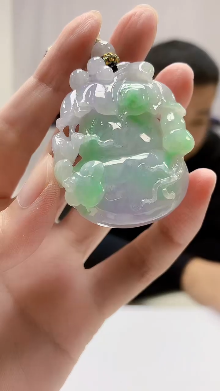 定制翡翠未镶嵌4898zm-毛货挂件葫芦258