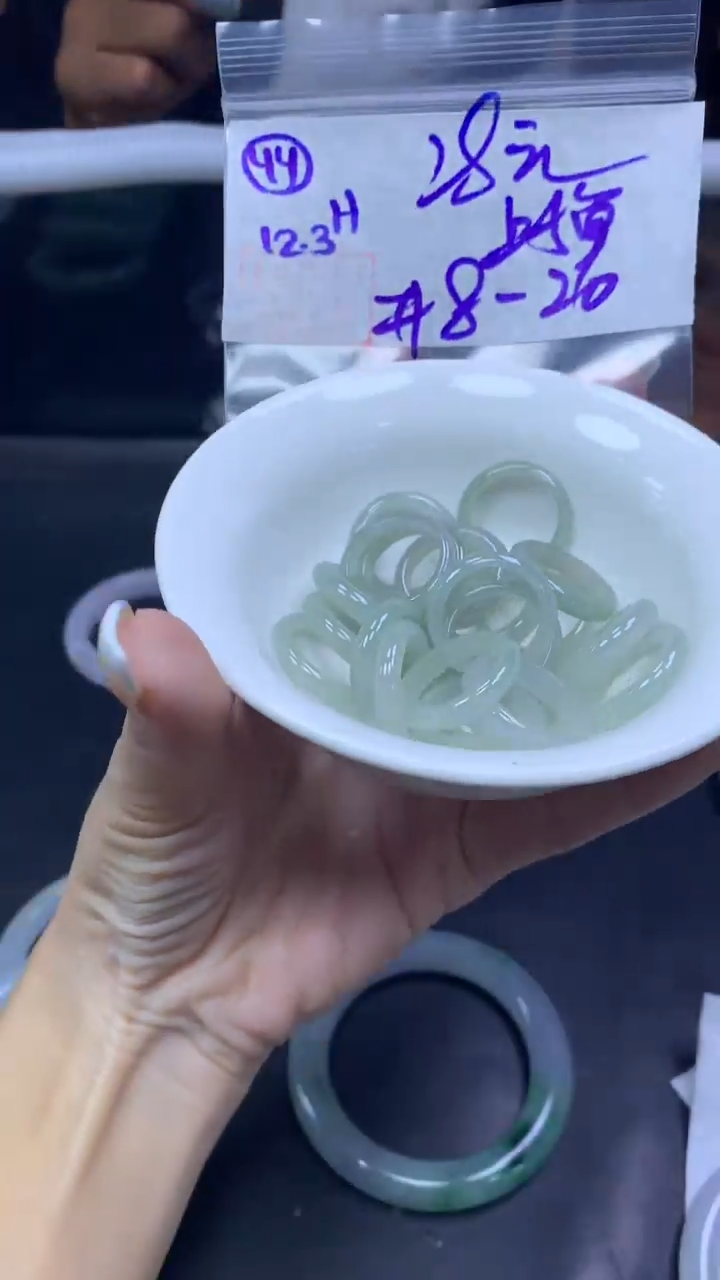 未镶嵌定制翡翠44戒圈8-20+28元+多样性拍一发一