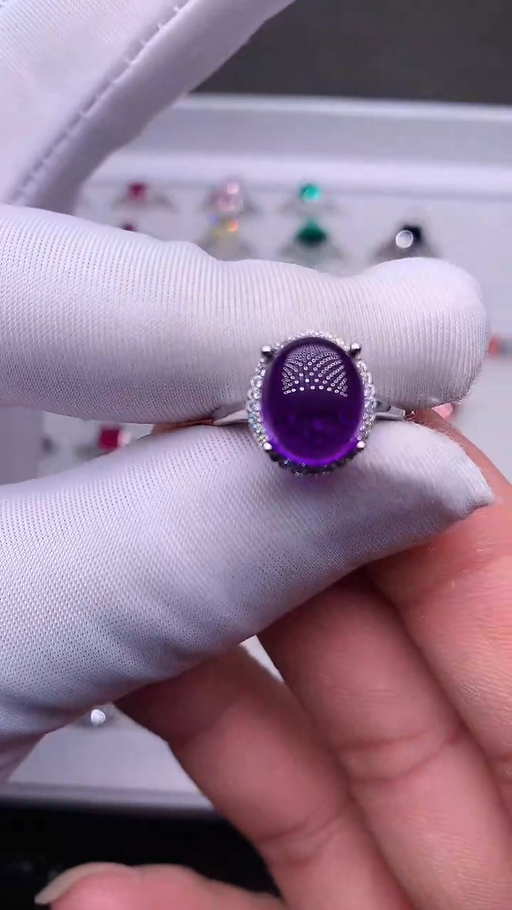 【闪购商品】紫晶戒指银S925镶嵌........