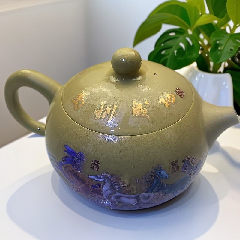 【闪购商品】F黄段泥马到成功（遇热变色）西施壶大容量