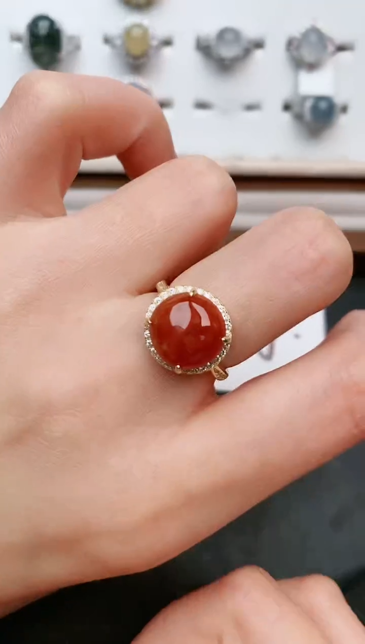 【闪购商品】翡翠戒指银S925镶嵌....