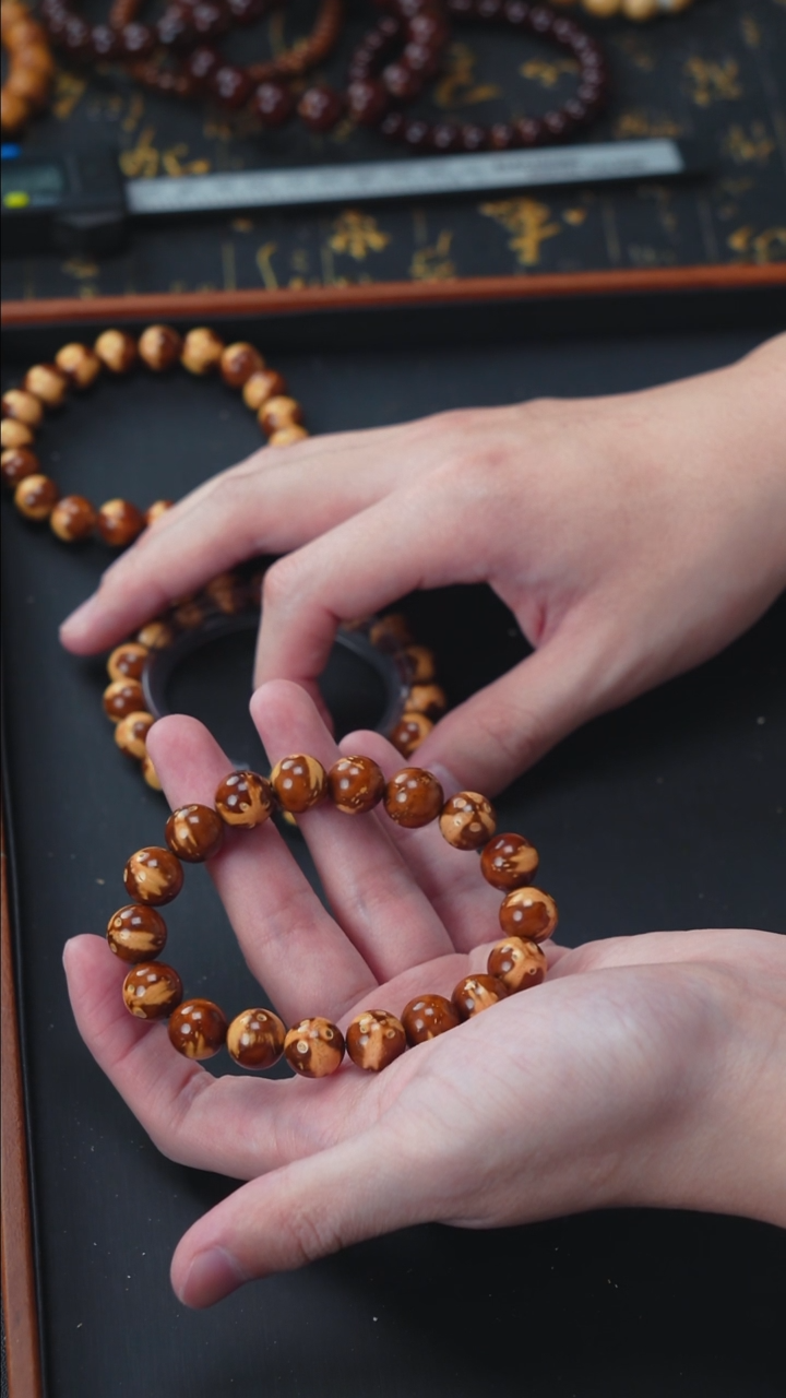 手串紫金鼠油核熊猫光珠12