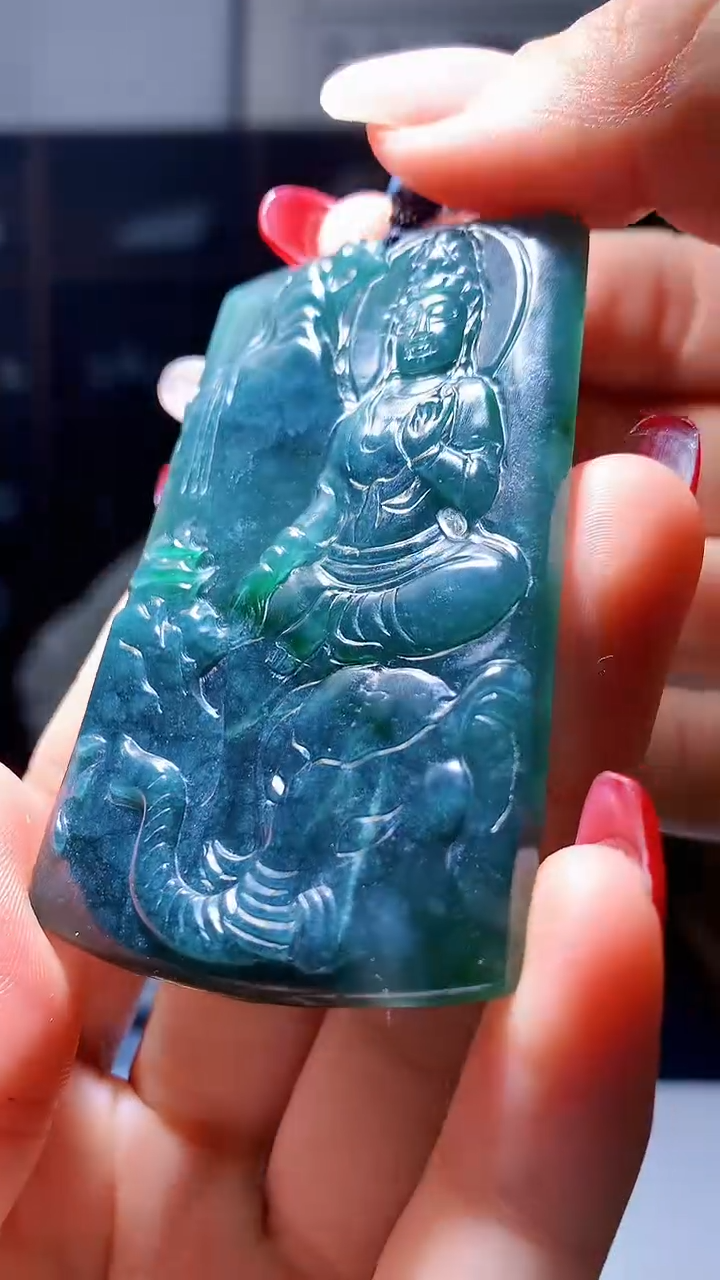 【闪购商品】定制翡翠未镶嵌1080hm-毛货挂件17